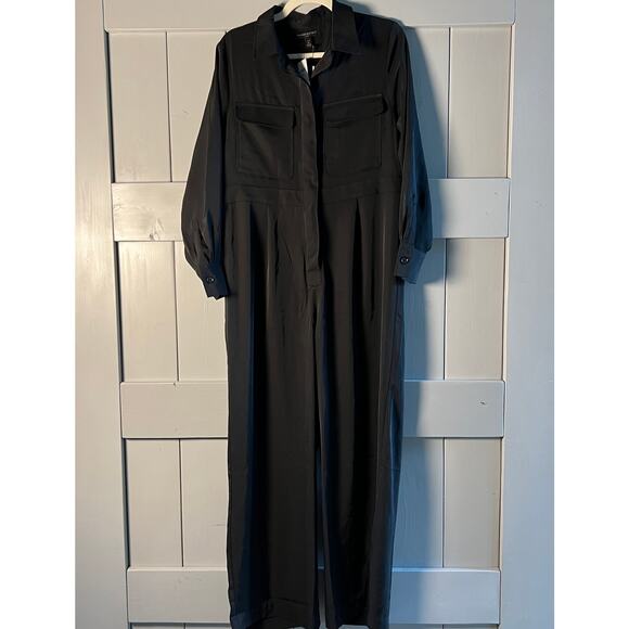 Banana Republic Women's Black Long Sleeve Jumpsuit Size 12 Petite NEW - Picture 7 of 9